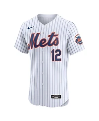 Nike Men's Francisco Lindor White New York Mets Home Elite Jersey