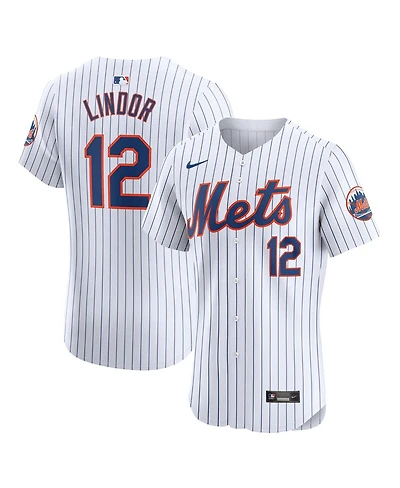 Nike Men's Francisco Lindor White New York Mets Home Elite Jersey