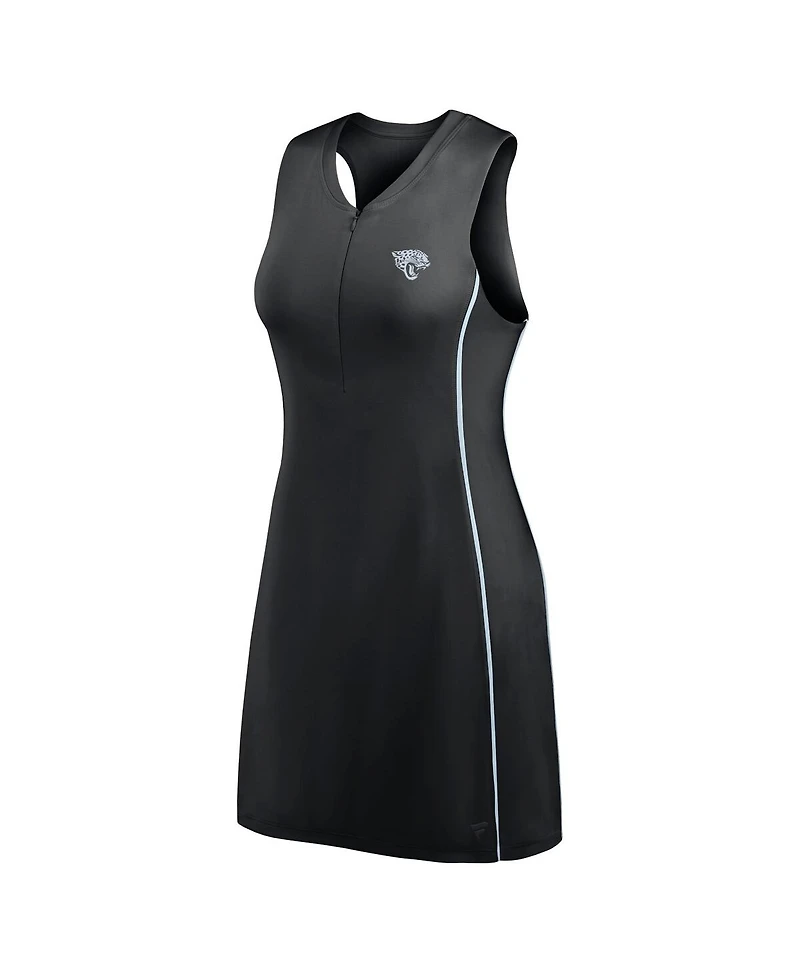 Fanatics Women's Black Jacksonville Jaguars Studio Boost Athletic Half-Zip Dress