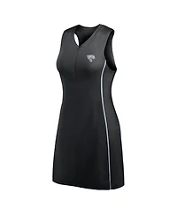 Fanatics Women's Black Jacksonville Jaguars Studio Boost Athletic Half-Zip Dress