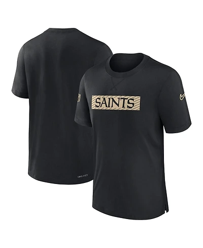 Nike Men's Black New Orleans Saints Sideline Player Performance T-Shirt