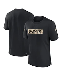 Nike Men's Black New Orleans Saints Sideline Player Performance T-Shirt