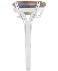 Mystic Topaz Pear Split Shank Solitaire Ring (3-5/8 ct. t.w.) Sterling Silver (Also Pink Topaz)