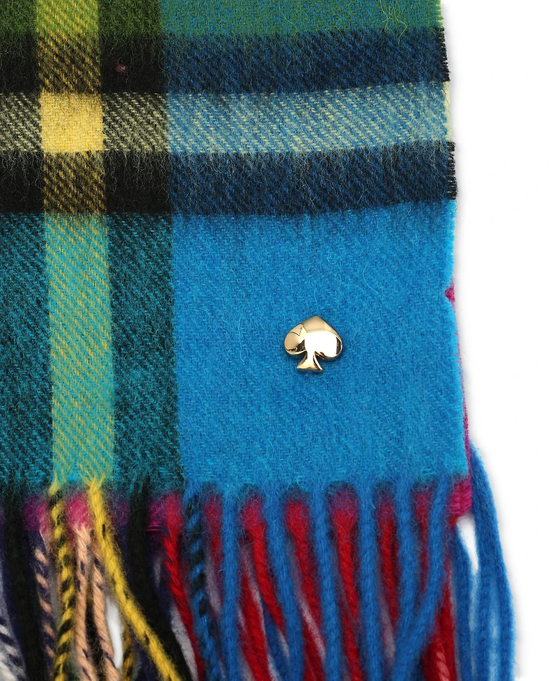 kate spade new york Plaid Mix Multi Yarn Dye Wool Scarf