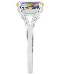 Mystic Topaz Oval Split Shank Solitaire Ring (3-5/8 ct. t.w.) Sterling Silver (Also Pink Topaz)