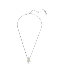 Swarovski Hyperbola Pendant, Mixed Cuts, White, Mixed Metal Finish Necklace