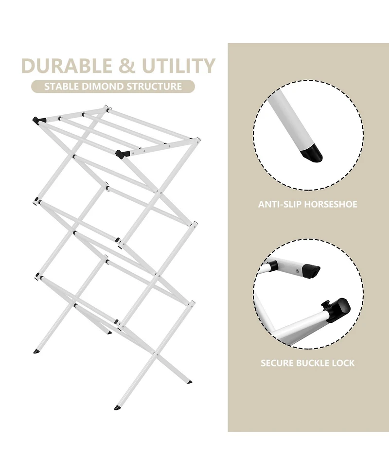 Givimo White Folding Metal Drying Rack
