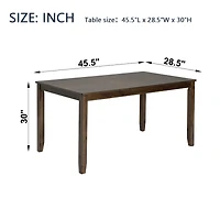 Streamdale Furniture Sleek & Durable Solid Wood Dining Table for Modern Dining Rooms, Table Only