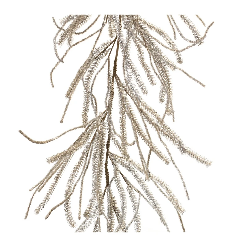 Slickblue Sparkling Glitter Pine Garland Set - Festive Holiday Decor Accent (Set of 2)