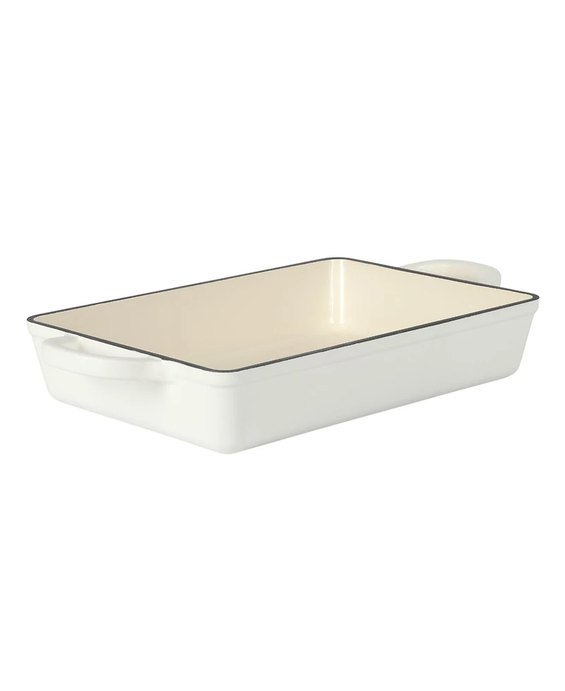 Crock Pot Crock-Pot Enamel Cast Iron Lasagna Pan - Matte Linen White