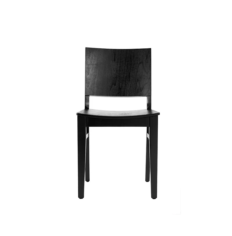 Emma+Oliver Spencer Set Of 2 Dining Chairs With Curved Backrests And Solid Wood Constructions