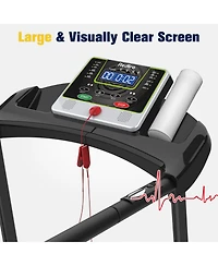 Redliro Walking Treadmill with Long Handrail for Balance, Recovery Fitness Exercise Machine Foldable for Home use
