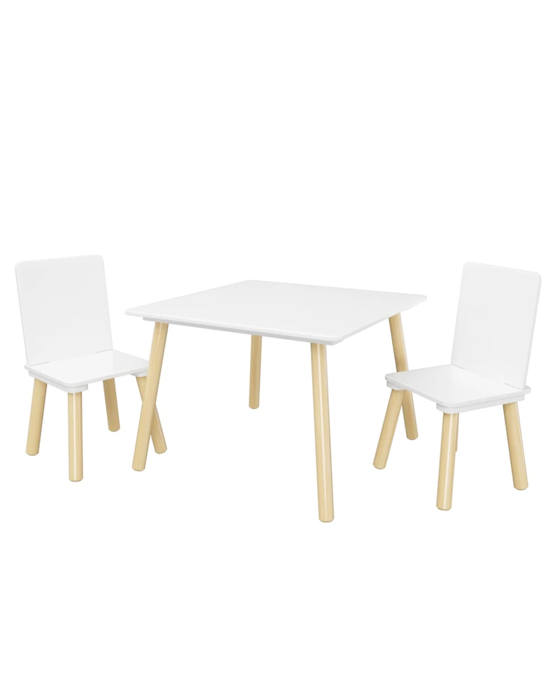 Streamdale Sturdy Kids Table and Chairs Set in White