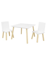 Streamdale Sturdy Kids Table and Chairs Set in White