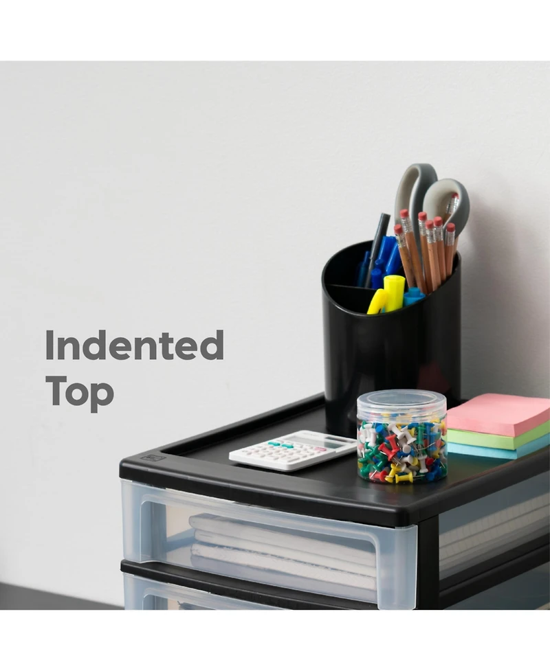 Iris Usa Small 3-Drawer Desktop Organizer, 4 Pack, Stackable, for Office, School, Stationary, Makeup Organizer, Bathroom, Utility, Medical Supplies, D