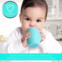 Sperric Toddler Silicone Cup Training Cup - Open Cup Led Weaning 2 Pack of No Spill Sippy Cups