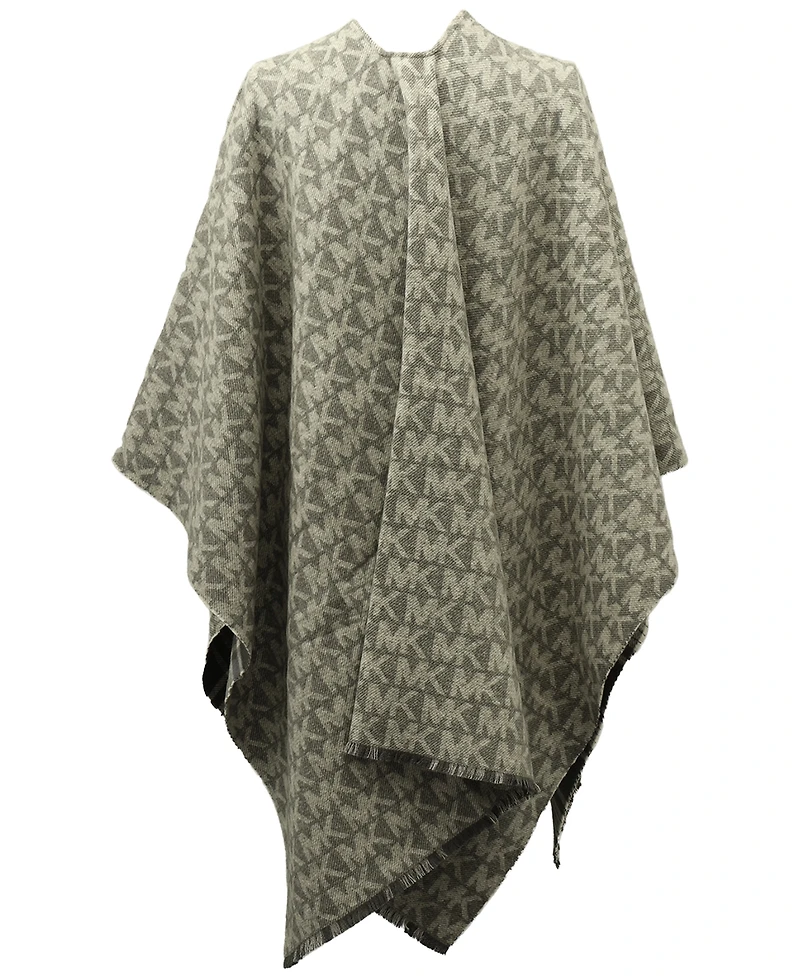 Michael Michael Kors Mk Plaid Reversible Ruana