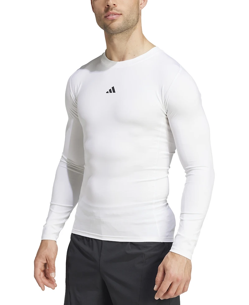 adidas Men's Fitted Crewneck Tech-Fit Compression Shirt
