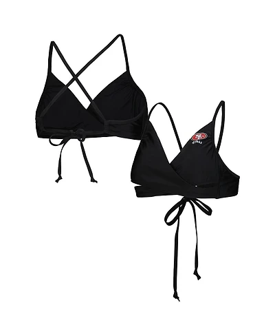 G-iii 4Her by Carl Banks Women's Black San Francisco 49ers Hall of Fame Bikini Top