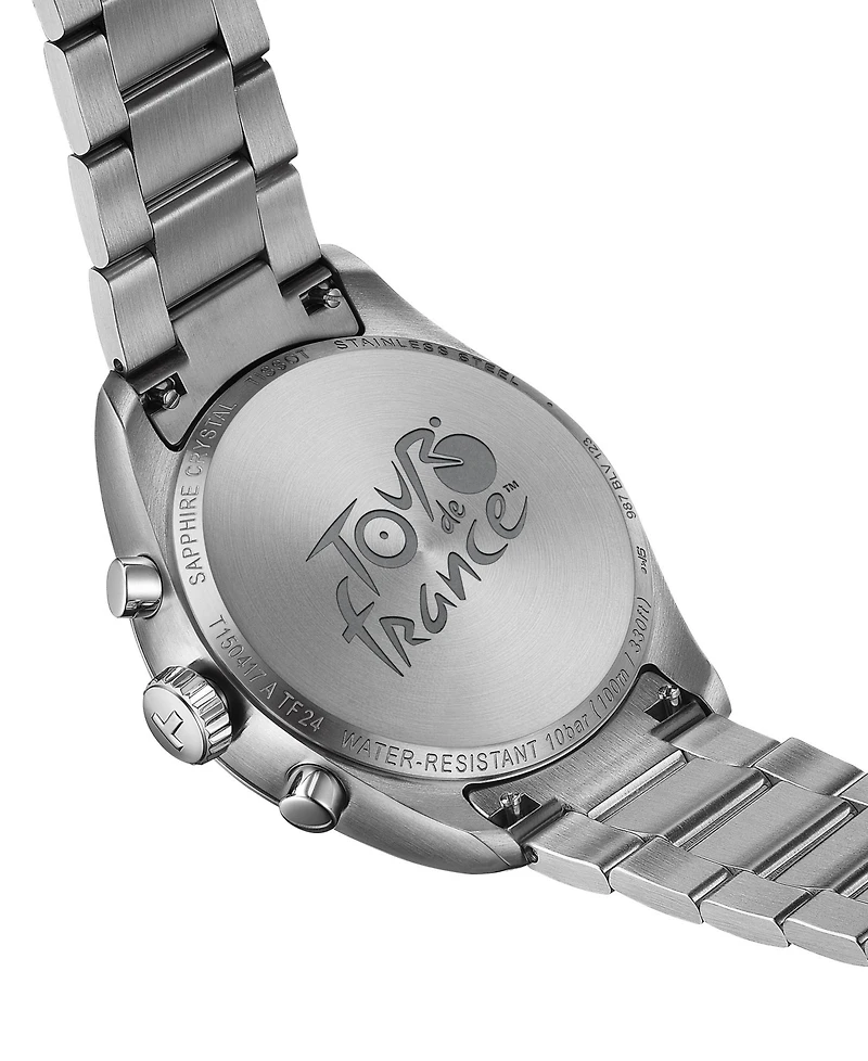 Tissot Men's Swiss Chronograph Pr 100 Tour De France Stainless Steel Bracelet Watch 40mm
