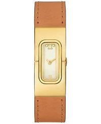 Tory Burch Women's The T Watch Brown Leather Strap Watch 18mm