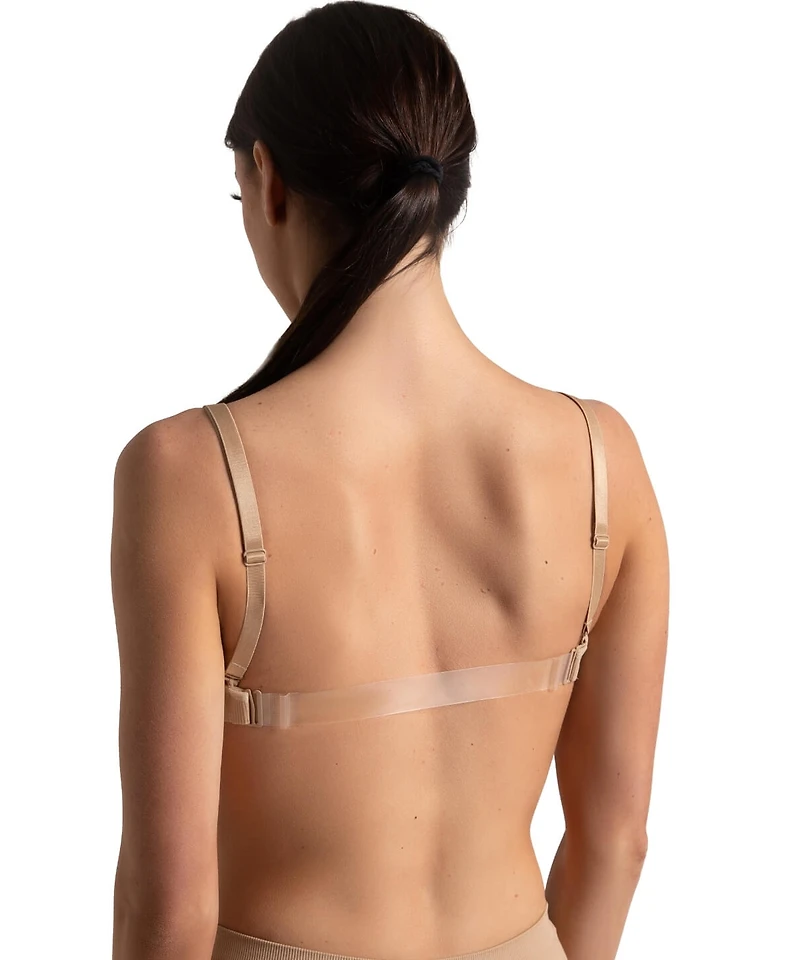 Capezio Women's Seamless Clear Back Bandeau Bra