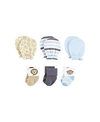 Hudson Baby Baby Boys Hudson Caps or Headbands, Bibs, Mittens and Socks 12pc Set