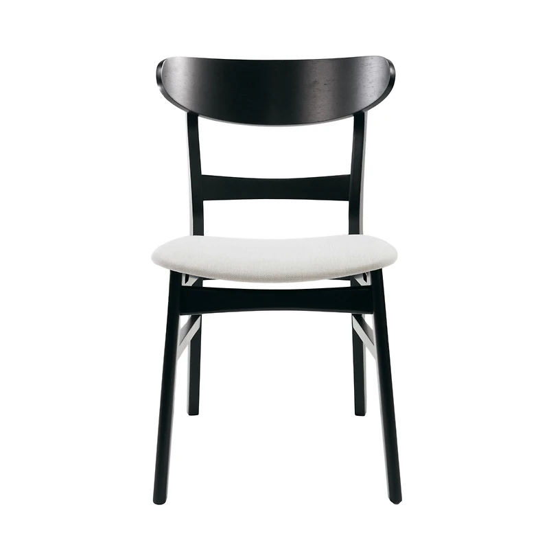 Streamdale Mid-Century Upholstered Dining Chair with Rubberwood Legs