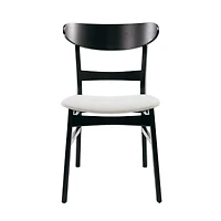 Streamdale Mid-Century Upholstered Dining Chair with Rubberwood Legs