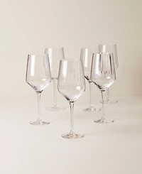 Lenox Tuscany Classics Angled Optic Wine Glasses, Set Of 6
