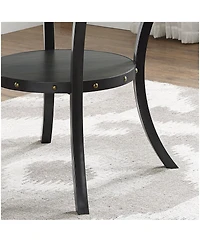 Streamdale Biony Dining Collection Espresso Wood Railhead Dining Table