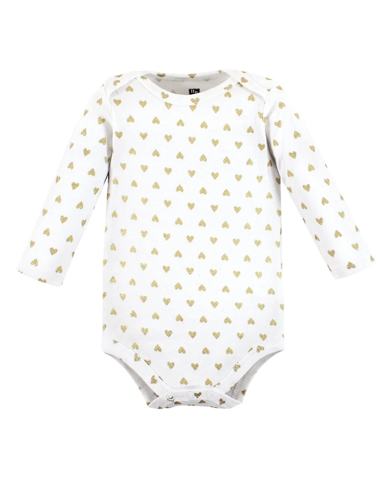 Hudson Baby Cotton Long-Sleeve Bodysuits 5-Pack
