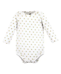Hudson Baby Cotton Long-Sleeve Bodysuits 5-Pack