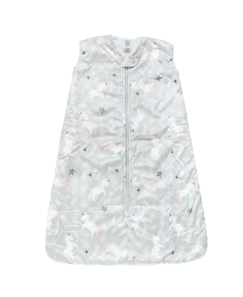 Hudson Baby Girls Mink with Faux Shearling Inner Sleeping Bag, Sack, Blanket, Whimsical Unicorn, 12-18 Months