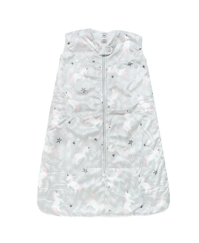 Hudson Baby Girls Mink with Faux Shearling Inner Sleeping Bag, Sack, Blanket, Whimsical Unicorn, 12-18 Months