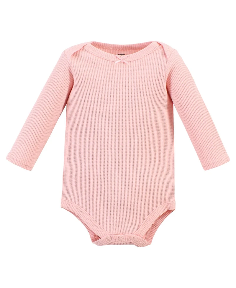 Hudson Baby Girls Thermal Long Sleeve Bodysuits
