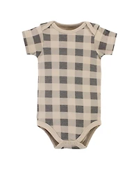 Hudson Baby Boys Unisex Cotton Complete Outfit Bodysuit, Pants, and Feeding Bib