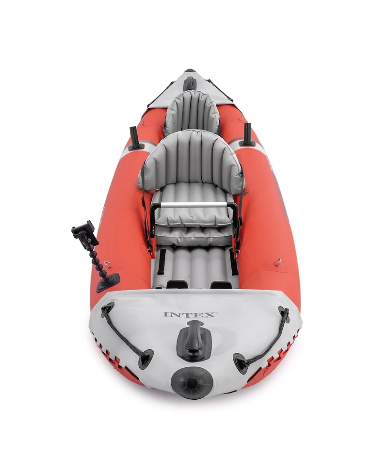 Intex Excursion Pro Inflatable 2 Person Vinyl Kayak with 2 Oars and Pump, Red