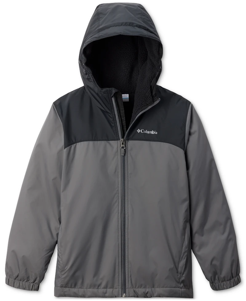 Columbia Big Boys Glennaker Ii Fleece-Lined Full-Zip Hooded Rain Jacket