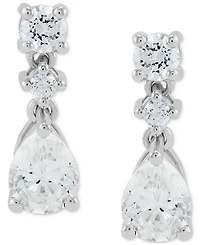 Grown With Love Lab Grown Diamond Pear & Round Drop Earrings (2 ct. t.w.) in 14k White Gold