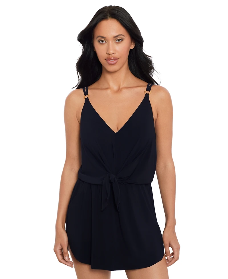 Magicsuit Women's Tie-Front V-Neck Cover-Up One-Piece