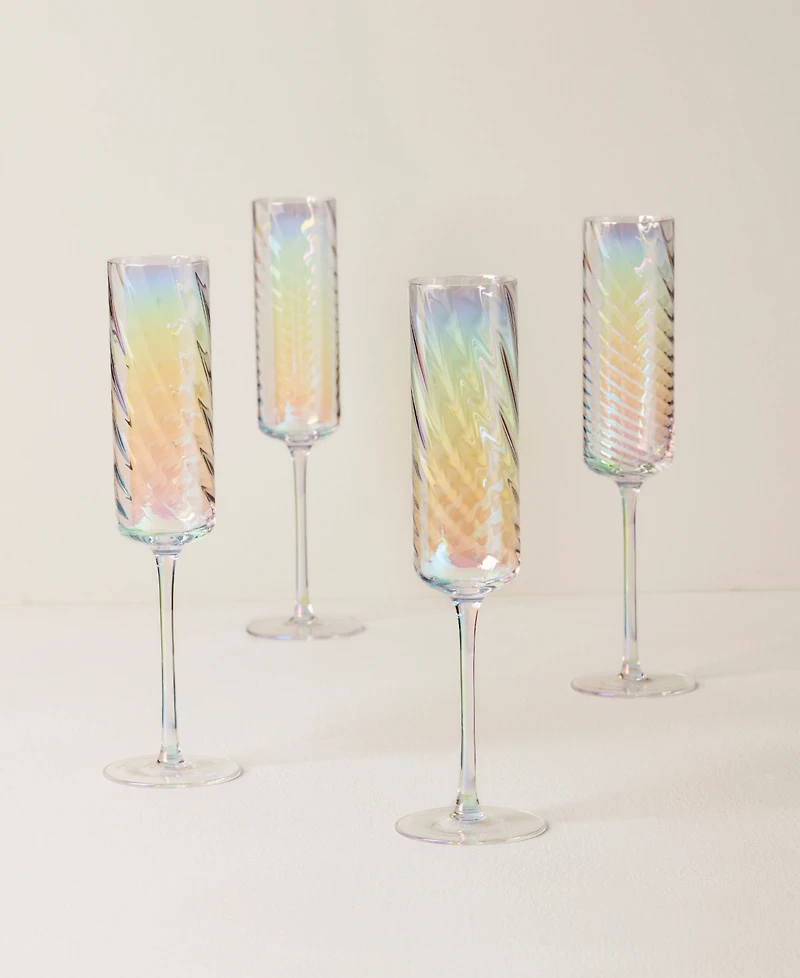 Lenox Tuscany Classics Iridescent Flutes, Set Of 4