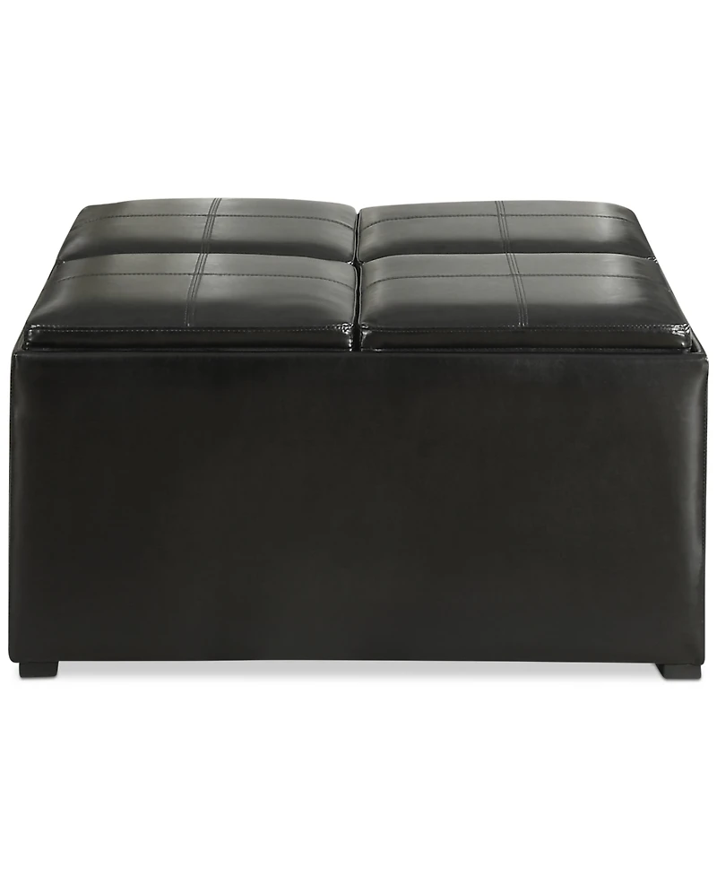 Avalon Faux Leather Coffee Table Storage Ottoman