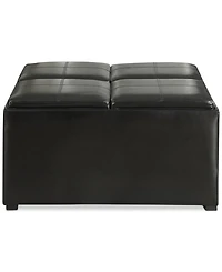 Avalon Faux Leather Coffee Table Storage Ottoman