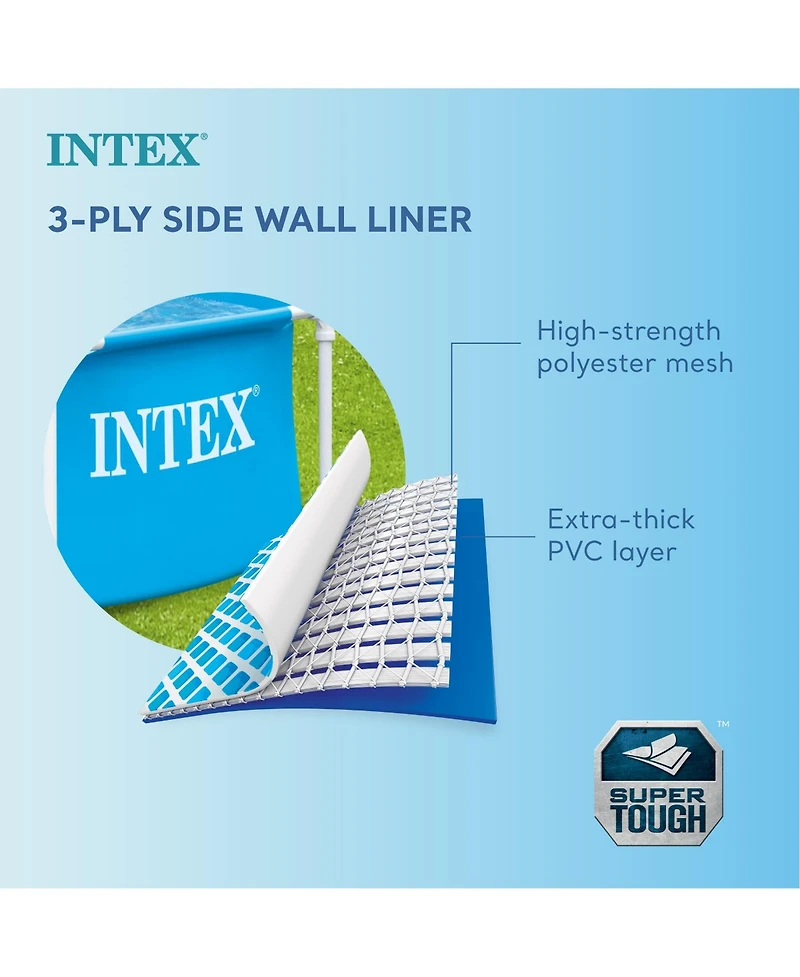 Intex 28205EH 8' X 20" Rust Resistant Durable Steel Metal Frame Swimming Pool