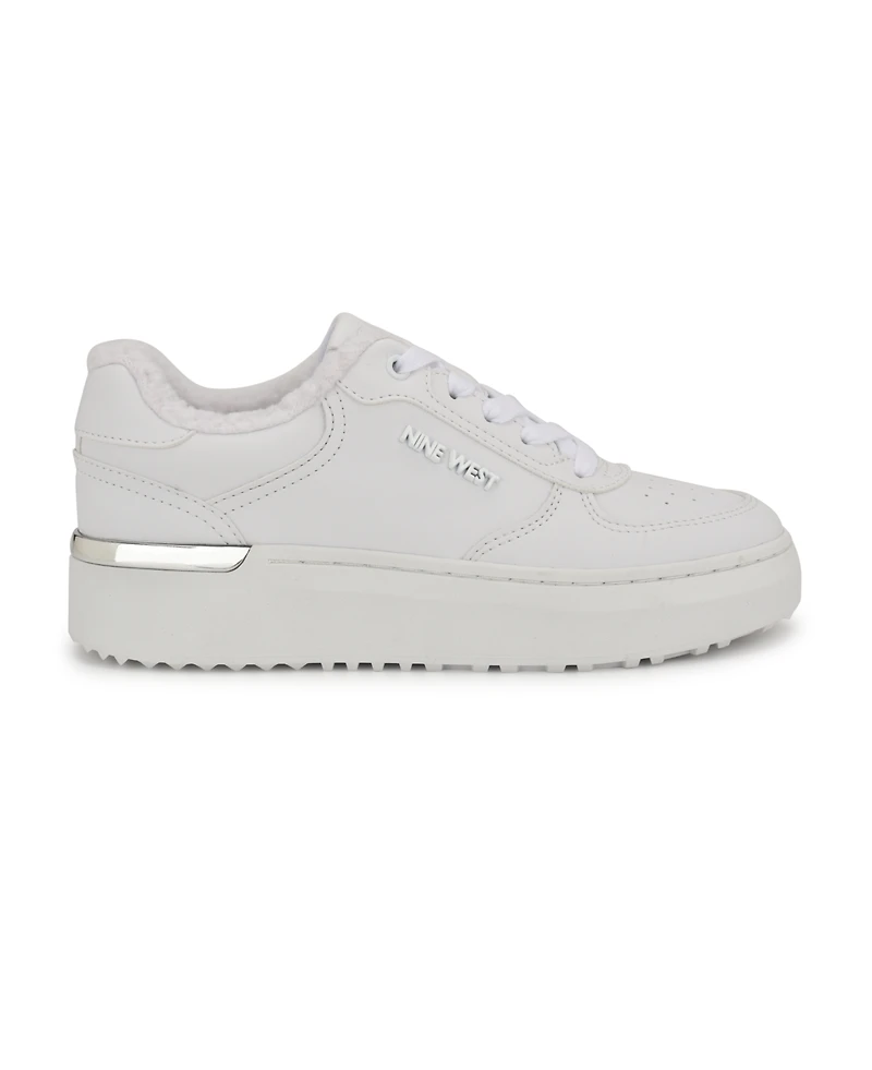 Nine West Women's Cuddly Lace-Up Casual Platform Sneakers