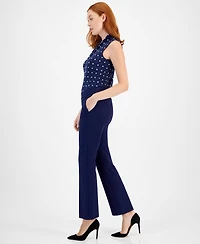 Anne Klein Women's Mid-Rise Pull-On Slash-Pocket Pants