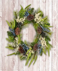 National Tree Company Blueberry Fields Wreath, 24 Inches