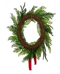 National Tree Company Christmas Cottage Wreath, 24 Inches