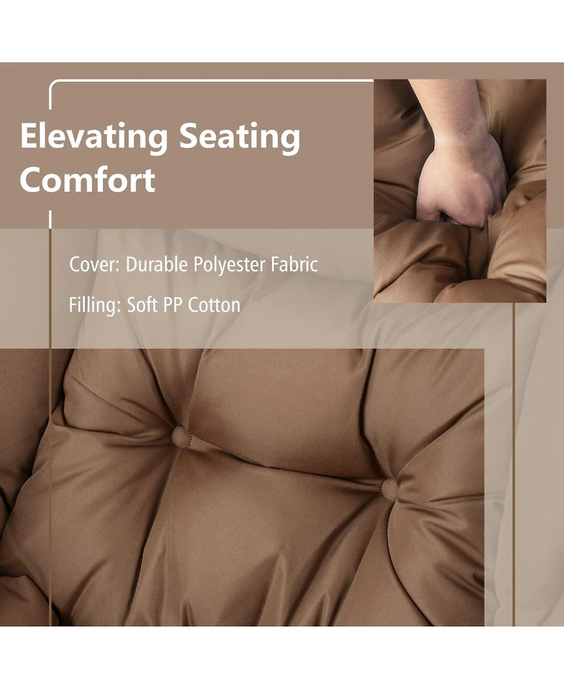 Modern Accent Chair with Folding Footrest and Side Pocket for Living Room